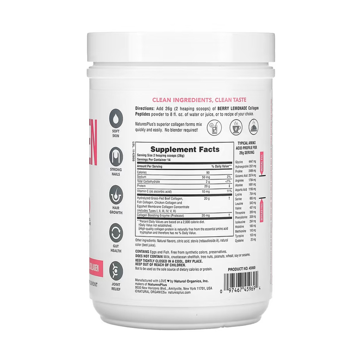 Collagen Peptides - 364g Berry Lemonade. Фото 2
