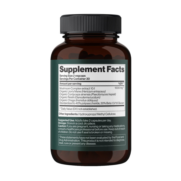 4Mushroom Complex 1000 mg - 60 vegcaps (До 02.27). Фото 2