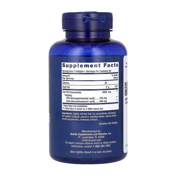 Mega EPA/DHA Omega-3 Fish Oil - 120 softgels (Повреждена банка). Фото 2