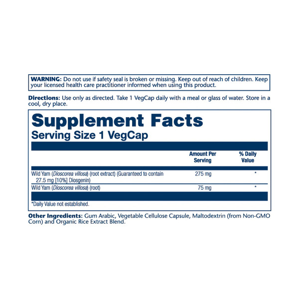 Wild Yam Root Extract 275mg - 60 vcaps. Фото 2