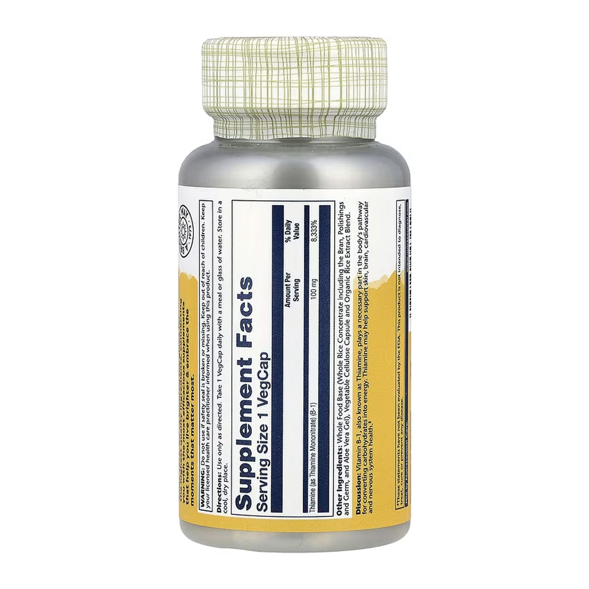 Vitamin B-1 100mg - 100 vcaps. Фото 2
