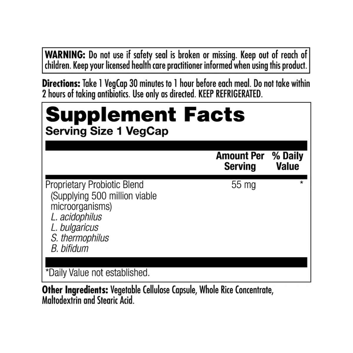 Acidophilus Probiotic-4 - 100 vcaps. Фото 2