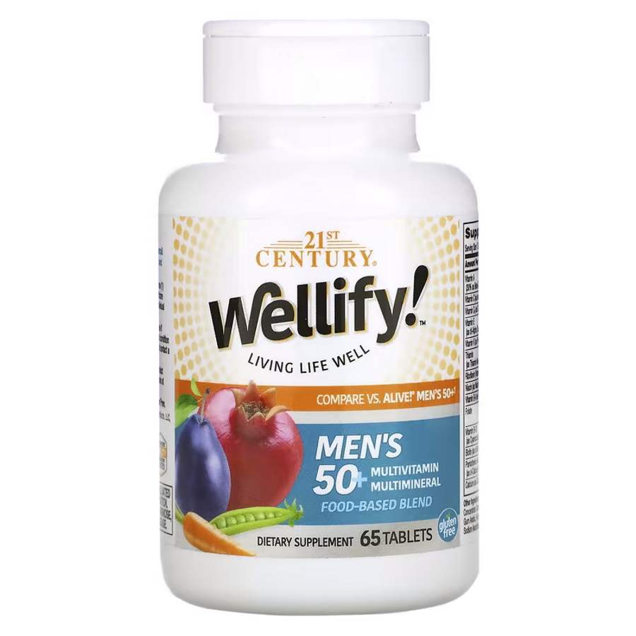 Вітаміни та мінерали 21st Century Wellify! Men's 50+, 65 таблеток