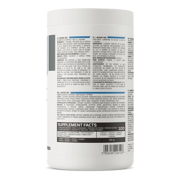 Амінокислота OstroVit Arginine 1000, 300 капсул. Фото 2
