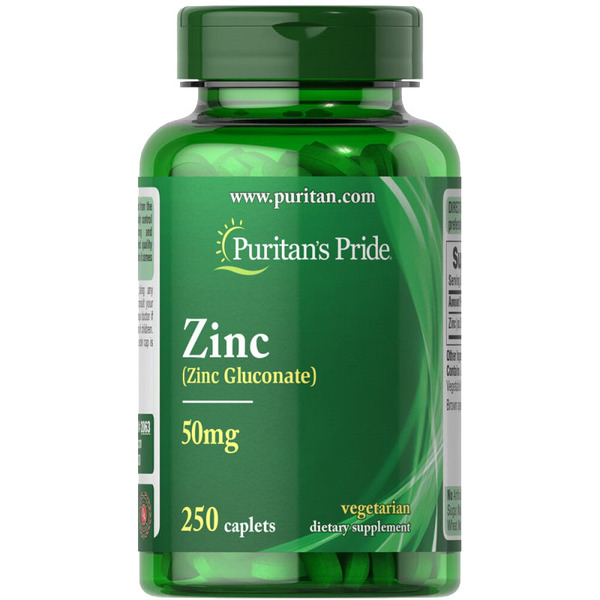 Вітаміни та мінерали Puritan's Pride Zinc 50 mg, 250 каплет