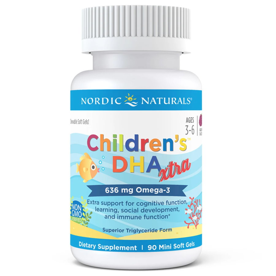 Жирні кислоти Nordic Naturals Children's DHA Xtra, 90 міні капсул ягоди. Фото 2