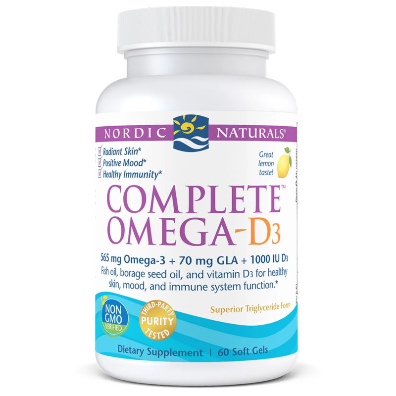 Жирные кислоты Nordic Naturals Complete Omega-D3, 60 капсул лимон. Фото 2