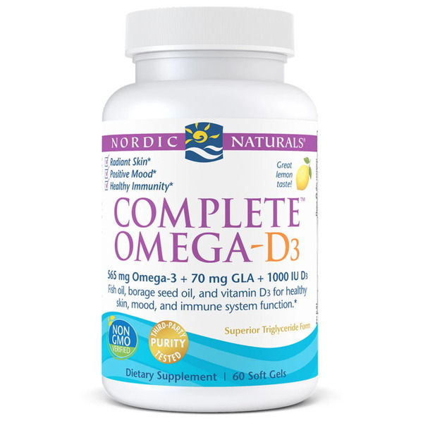 Жирные кислоты Nordic Naturals Complete Omega-D3, 60 капсул лимон. Фото 2