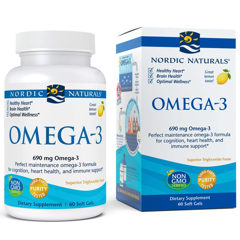 Жирні кислоти Nordic Naturals Omega-3, 60 капсул
