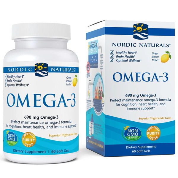 Жирні кислоти Nordic Naturals Omega-3, 60 капсул