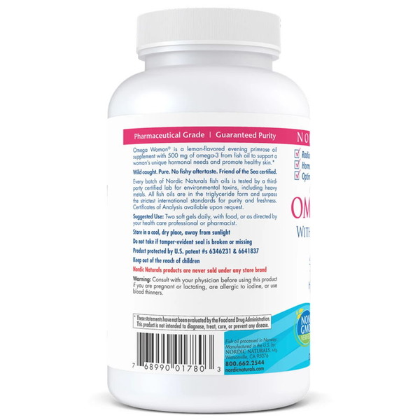 Жирные кислоты Nordic Naturals Omega Woman, 120 капсул. Фото 3