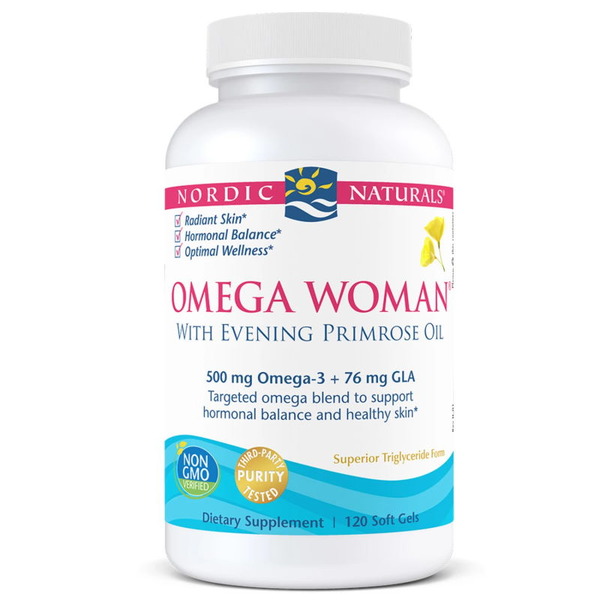 Жирные кислоты Nordic Naturals Omega Woman, 120 капсул. Фото 2