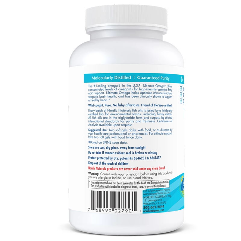 Жирні кислоти Nordic Naturals Ultimate Omega, 120 капсул. Фото 3