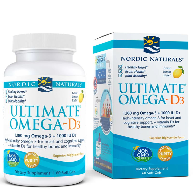 Жирні кислоти Nordic Naturals Ultimate Omega-D3, 60 капсул