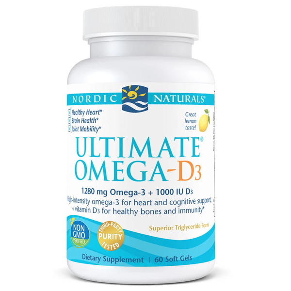 Жирні кислоти Nordic Naturals Ultimate Omega-D3, 60 капсул. Фото 2