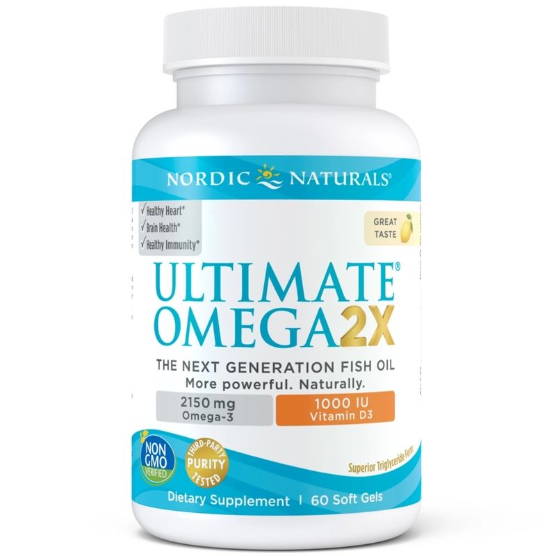 Жирні кислоти Nordic Naturals Ultimate Omega 2X with Vitamin D3, 60 капсул. Фото 2