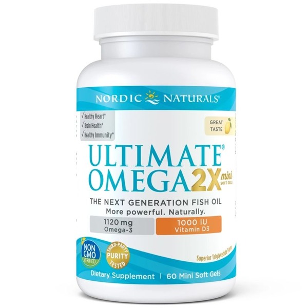 Жирні кислоти Nordic Naturals Ultimate Omega 2X with Vitamin D3, 60 міні капсул. Фото 2