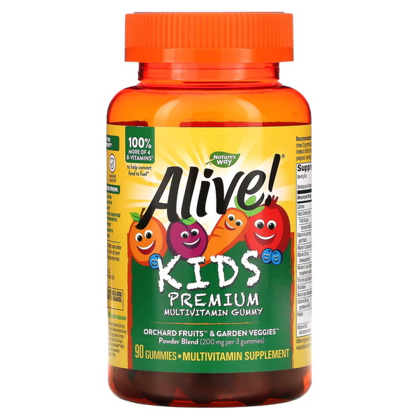 Вітаміни та мінерали Nature's Way Alive! Multi-Vitamin for Children Gummies, 90 желейок