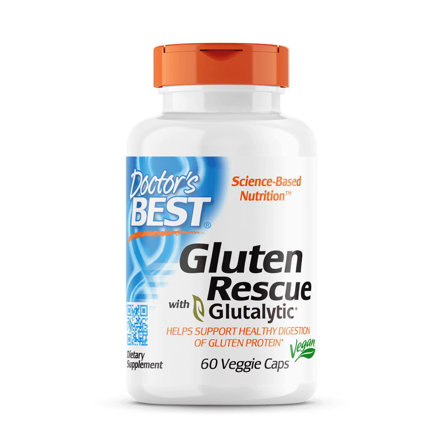 Натуральная добавка Doctor's Best Gluten Rescue, 60 вегакапсул