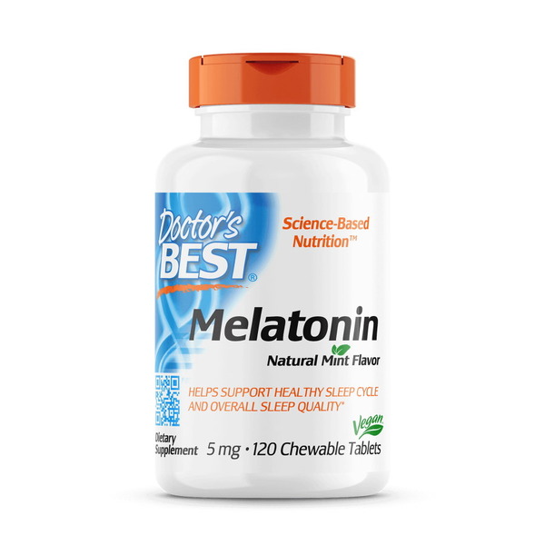 Мелатонін Doctor's Best Melatonin 5 mg, 120 жувальних таблеток