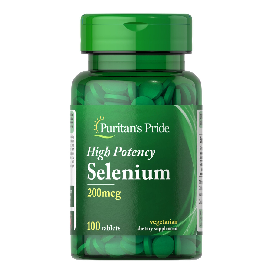Вітаміни та мінерали Puritan's Pride Selenium 200 mcg, 100 таблеток