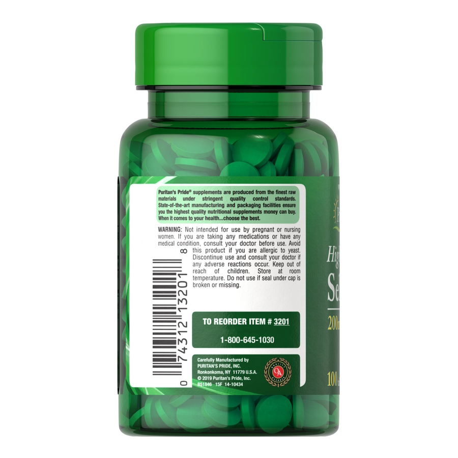Вітаміни та мінерали Puritan's Pride Selenium 200 mcg, 100 таблеток. Фото 3