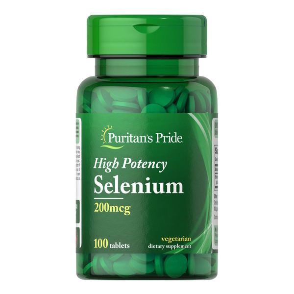 Вітаміни та мінерали Puritan's Pride Selenium 200 mcg, 100 таблеток