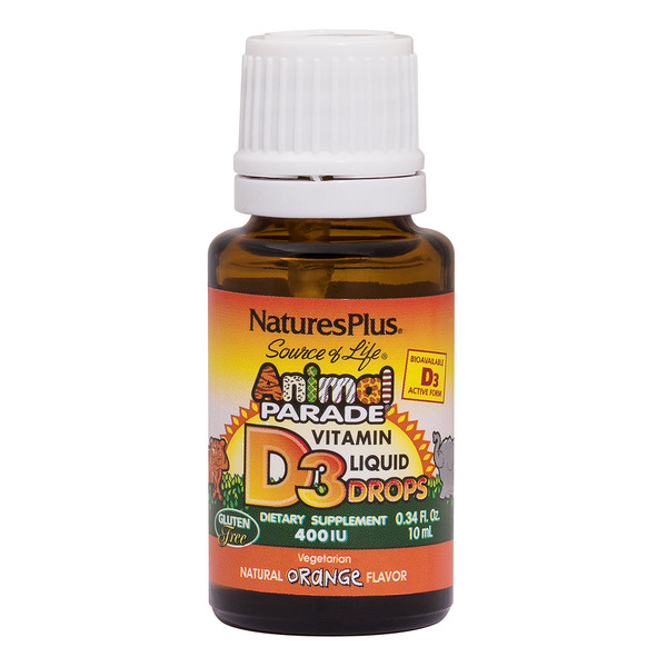 Витамины и минералы Natures Plus Animal Parade Vitamin D3 Liquid Drops, 10 мл