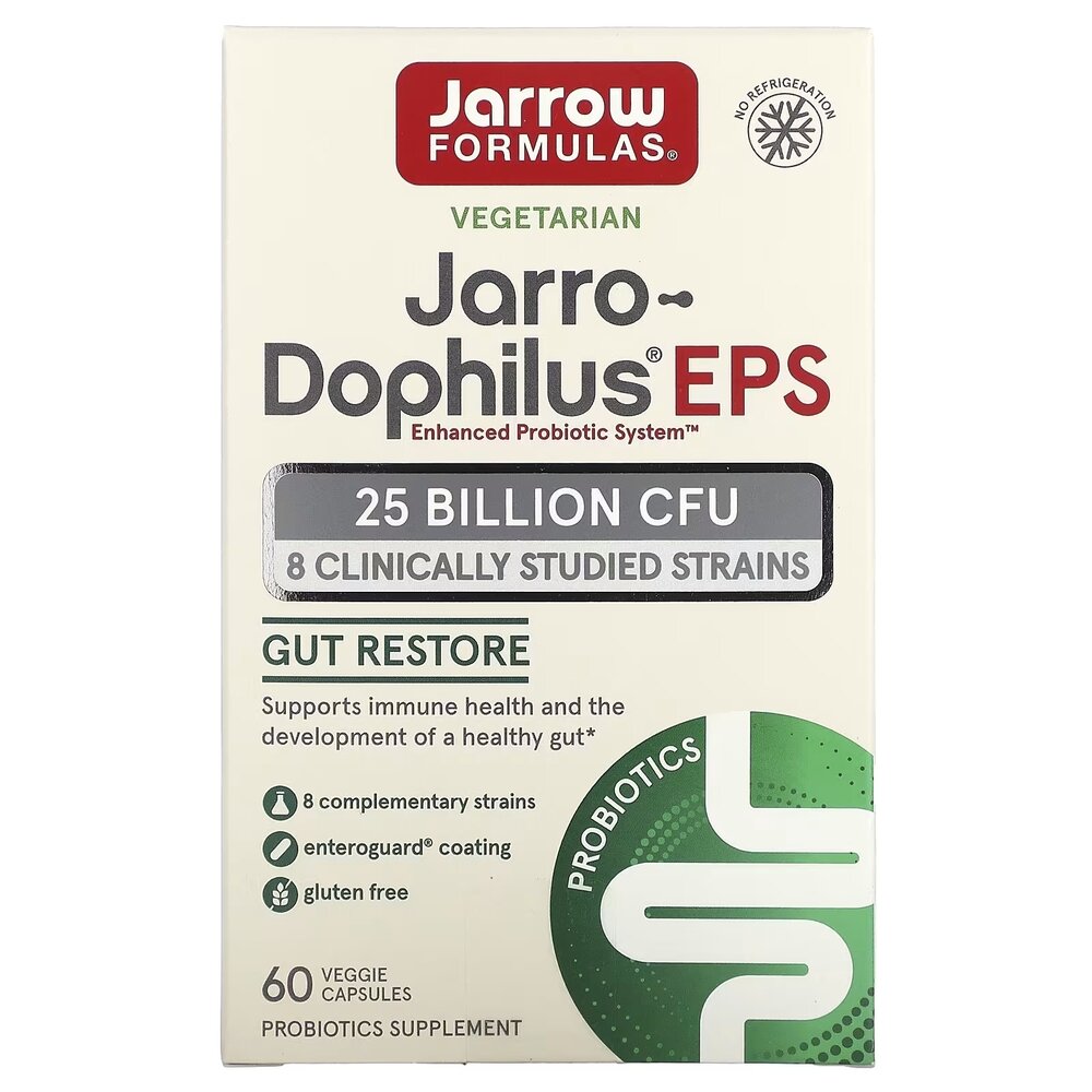 Пробіотики і пребіотики Jarrow Formulas Jarro-Dophilus EPS 25 Billion, 60 вегакапсул