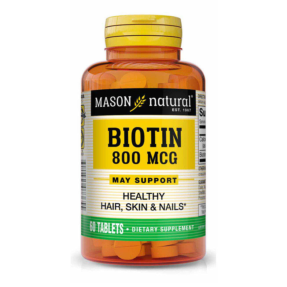 Вітаміни та мінерали Mason Natural Biotin 800 mcg, 60 таблеток