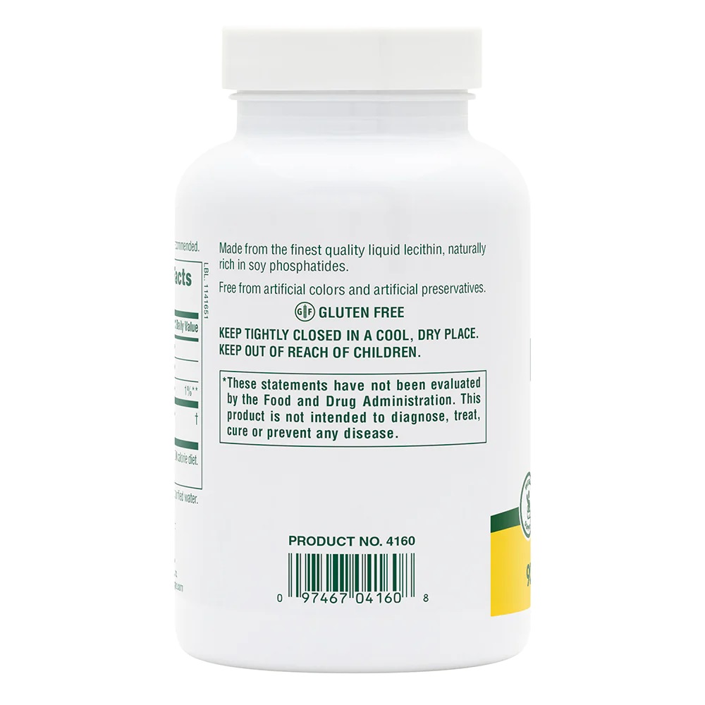 Натуральная добавка Natures Plus Lecithin 1200 mg, 90 капсул. Фото 3