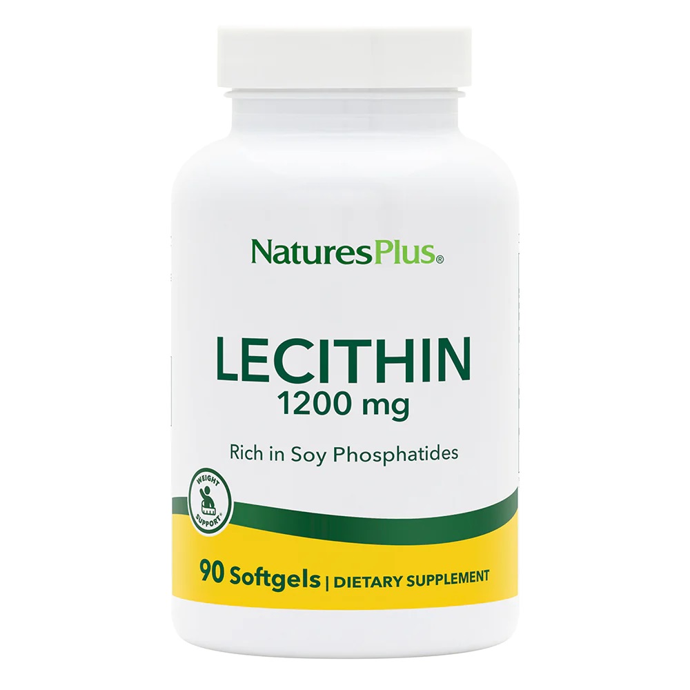 Натуральная добавка Natures Plus Lecithin 1200 mg, 90 капсул