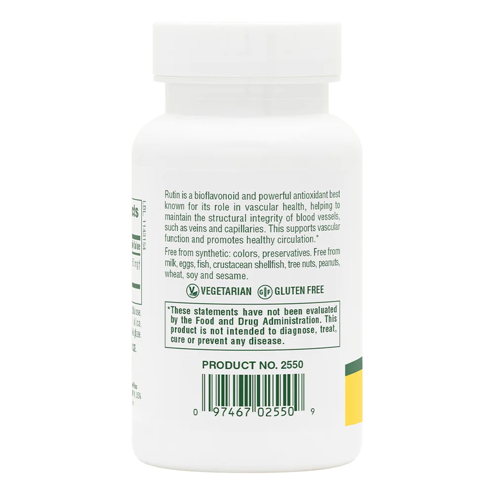 Витамины и минералы Natures Plus Rutin 500 mg, 60 таблеток. Фото 3