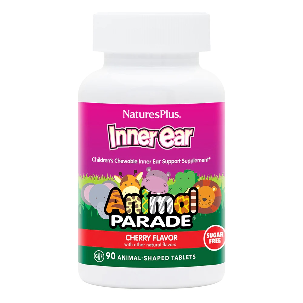 Пробіотики і пребіотики Natures Plus Animal Parade Children's Inner Ear, 90 жувальних таблеток