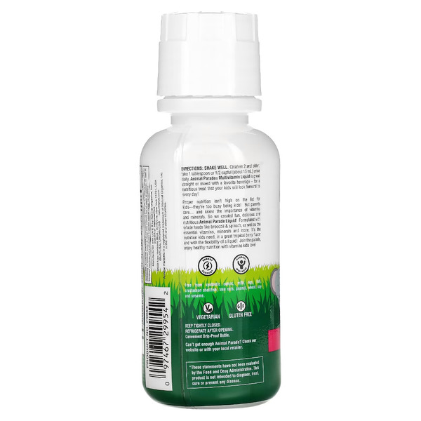 Витамины и минералы Natures Plus Animal Parade Miltivitamin Liquid, 236 мл. Фото 3
