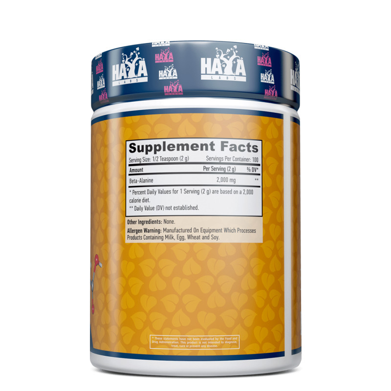 Аминокислота Haya Labs Sports Beta-Alanine, 200 грамм. Фото 2