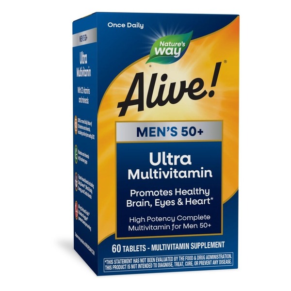Вітаміни та мінерали Nature's Way Alive! Once Daily Men's 50+ Ultra Potency, 60 таблеток