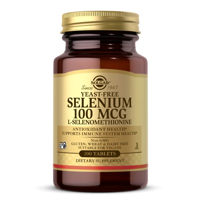 Витамины и минералы Solgar Selenium 100 mcg Yeast-Free, 100 таблеток