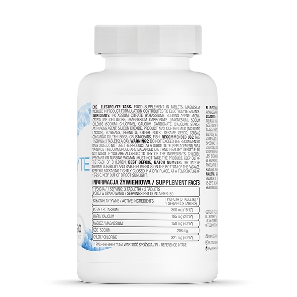 Вітаміни та мінерали OstroVit Electrolyte, 90 таблеток. Фото 2