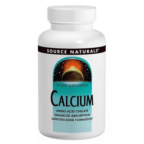 Амінокислотний хелат кальцію Source Naturals Calcium, 100 таблеток для підтримки кісток та зубів