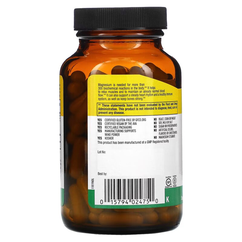 Витамины и минералы Country Life Target-Mins Magnesium Caps 300 mg with Silica, 120 вегакапсул. Фото 3