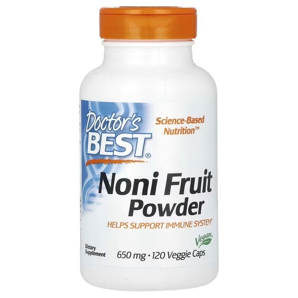 Порошок из плодов нони Doctor's Best Noni Fruit 1300 mg Powder, 120 вегакапсул для поддержки иммунной системы