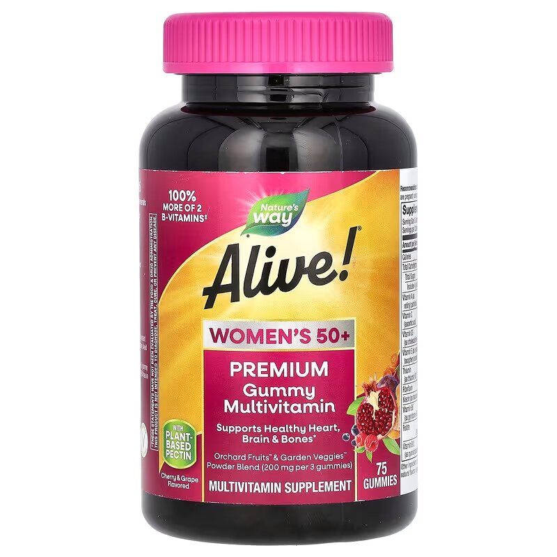 Комплекс для здоров'я жінок 50+ Nature's Way Alive! Women's 50+ Premium Gummy, 75 желейок