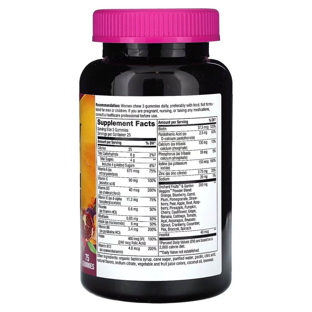 Комплекс для здоров'я жінок Nature's Way Alive! Women's Premium Gummy, 75 желейок. Фото 2