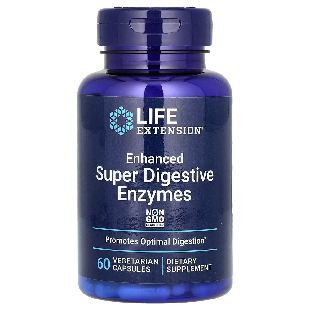 Комплекс пищеварительных ферментов Life Extension Enhanced Super Digestive Enzymes, 60 вегакапсул