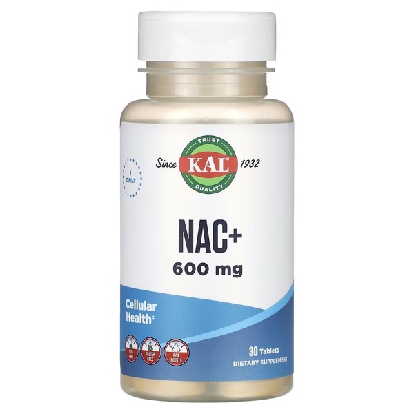 N-ацетил-L-цистеїн KAL NAC+ 600 mg, 30 таблеток