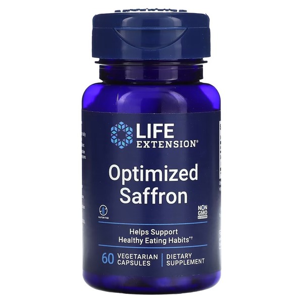 Екстракт шафрану Life Extension Optimized Saffron, 60 вегакапсул для підтримки настрою та апетиту