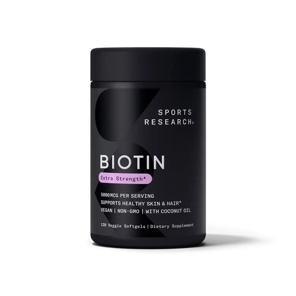 Біотин Sports Research Biotin 5000 mcg Extra Stregth, 120 капсул
