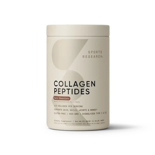 Колагенові пептиди Sports Research Collagen Peptides, 640 грам - Шоколад