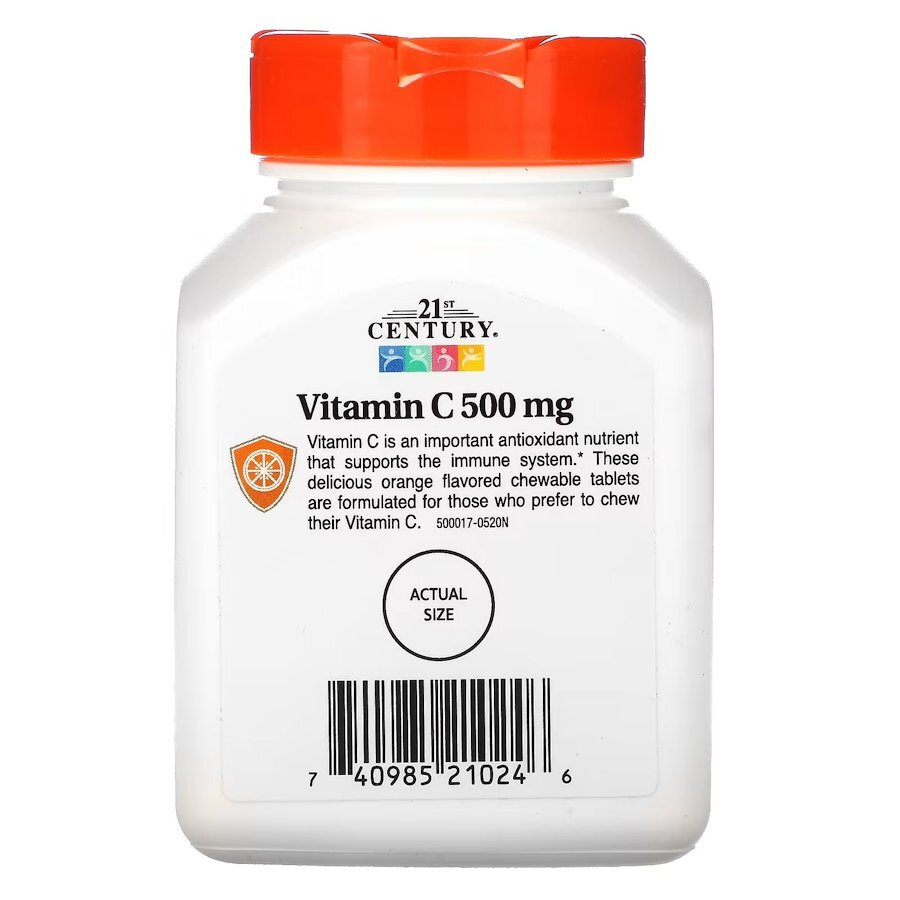 Витамин C 21st Century Vitamin C 500 mg Chewable, 110 таблеток. Фото 2